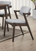 Poundex F1840 Set of 2 wildon home studio II brown finish wood dining chairs