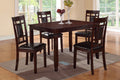 Poundex F2232 5 pc Marlin dark brown finish wood dining table set