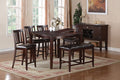 Barista II Dark Rosy Brown 7-Piece Counter Height Dining Table Set – F2329-1167