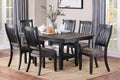 Poundex F2438-1808 7 pc conrad ii dark brown wood two tone finish dining table set