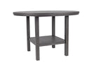 Poundex F2711-1956 5 pc Charcoal black finish wood 54" Round counter height dining table set lazy susan