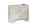 Cream Tufted Faux Leather LED Queen Bedroom Set – F9643Q-4PC