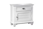 Poundex F9682Q-4PC 4 pc White finish wood country style LED lighting queen bed set