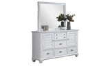 Poundex F9682Q-4PC 4 pc White finish wood country style LED lighting queen bed set