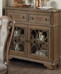 Poundex F6002 Adele maddison ii medium oak finish wood dining server buffet console