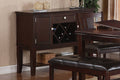 Poundex F6056 Adele maddison ii walnut finish wood dining server buffet console