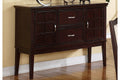 Poundex F6084 Adele maddison ii walnut finish wood dining server buffet console