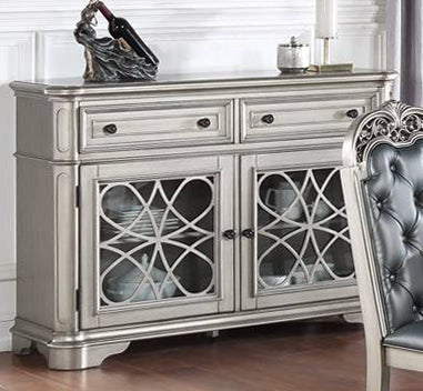 Poundex F6100 Adele maddison silvery finish wood dining server buffet console