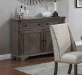 Poundex F6120 dark finish wood dining server buffet console with drawers