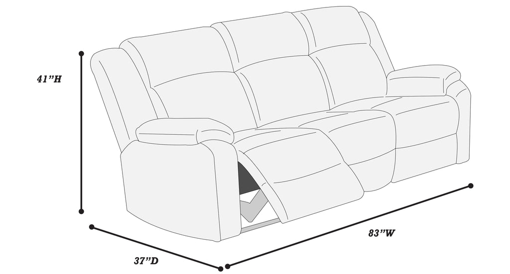 Poundex F8123-22 2 pc smoke grey wide welt corduroy sofa and love seat set with recliners on the ends