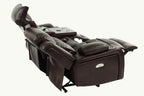 Poundex F86403-02 2 pc Diligent power motion brown leatherette sofa and love seat set power headrests