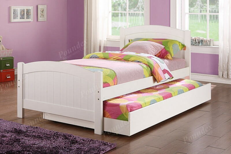 Poundex F9218 Trista Twin Trundle Bed