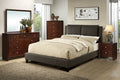 Poundex F9336Q 4 pc proctor brown faux leather queen bedroom set