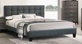 F9531Q Canora antoinette charcoal grey padded polyfiber queen bed set