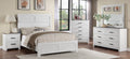 Poundex F9626Q-4PC 4 pc Washed white finish wood two tone country style queen bed set