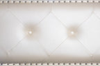 Cream Tufted Faux Leather LED Queen Bedroom Set – F9643Q-4PC