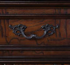 FM7636CH-4PC 4 pc Roselli cherry finish wood ornate carved headboard queen bedroom set