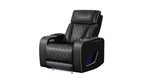 2 pc Fortuner black faux leather power motion sofa and love seat with massagers , wireless charging, LEDS , cup holders