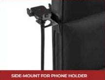 Futura black faux leather modern Queen bed with LED lighting wireless charging and nightlights