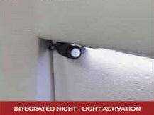 Futura grey faux leather modern Queen bed with LED lighting wireless charging and nightlights