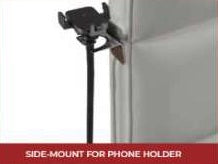 Futura grey faux leather modern Queen bed with LED lighting wireless charging and nightlights