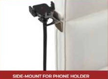 Futura white faux leather modern Queen bed with LED lighting wireless charging and nightlights