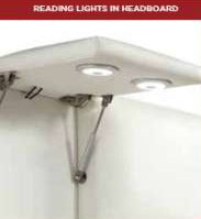 Futura white faux leather modern Queen bed with LED lighting wireless charging and nightlights