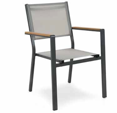 GM-2018-5PC 5 pc set Lyon gun metal finish aluminum frame teak wood top 50.5" round patio 3 in 1 game dining table with chairs
