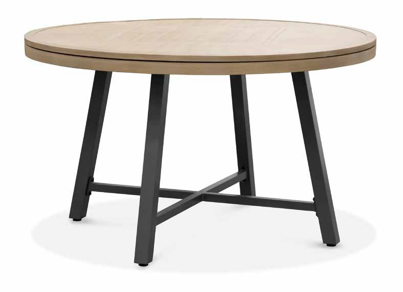 GM-2018-5PC 5 pc set Lyon gun metal finish aluminum frame teak wood top 50.5" round patio 3 in 1 game dining table with chairs
