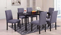 Nora-7PC 7 pc Latitude run cliett nora espresso finish wood dining table set