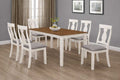 New Oregon-7PC 7 pc New oregon two tone antique oak and antique white finish wood dining table set