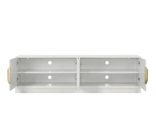 Palmer 70" White 4-Door TV Stand with Adjustable Shelf – 97034