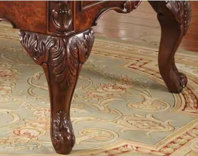 Best Master CD120 Carnegie ornate vintage look walnut finish wood renaissance style executive desk