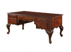 Best Master CD120 Carnegie ornate vintage look walnut finish wood renaissance style executive desk