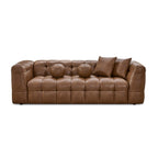 Best Quality Toffee Brown Faux Leather 2-Piece Sofa and Loveseat Set – S14-SL