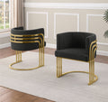 Best Quality Sallie Black Teddy Bear Boucle Fabric Barrel Back Accent Chairs with Gold Legs – SC026