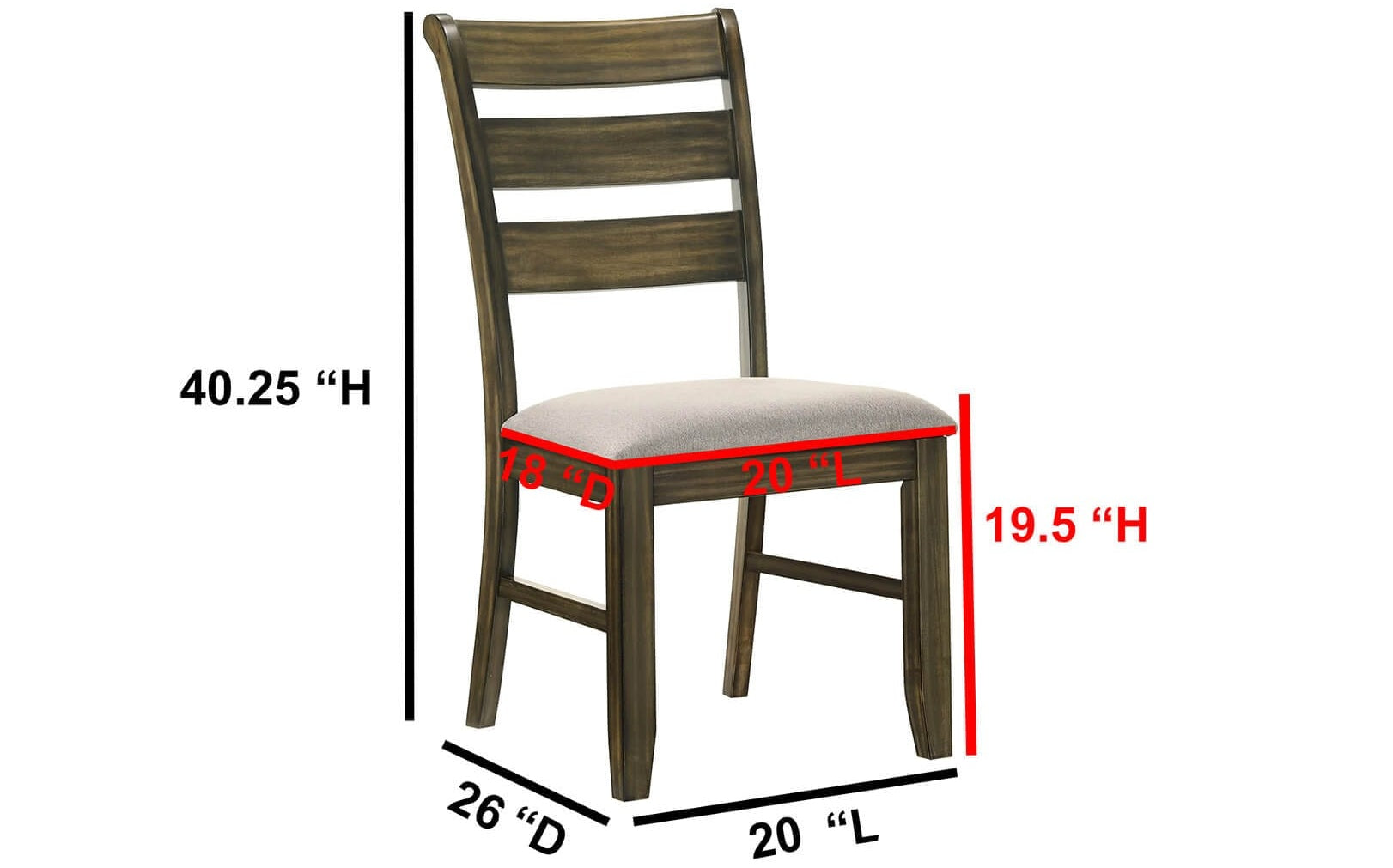 D531-6SC530 7 pc Klarissa antique brown oak finish wood wood grain top dining table set