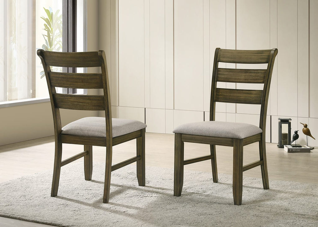 D531-6SC530 7 pc Klarissa antique brown oak finish wood wood grain top dining table set