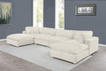 Best Quality SE10-2C2A2O 6 pc Maizee cream furry wide corduroy fabric upholstered modular sectional sofa