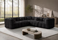 Best Quality Black Bouclé Fabric 5-Piece Modular Sectional Sofa Set – SE21-3C2A