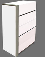 Best Master Seville 4 pc seville modern style white lacquer finish wood queen bedroom set