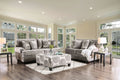 SM5142GY 2 pc Bonaventura gray plush microfiber sofa and love seat set