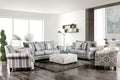 SM8141 2 pc Misty blue woven fabric sofa and love seat set