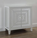Best master T1934 Tanner white mirrored geometric design console table cabinet