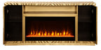 Best Master T2021GF  Everly quinn dickson gold finish wood sunburst pattern sideboard server cabinet with fireplace insert