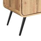T3562-40  Rowan natural finish wood mid century modern 63" wide server sideboard buffet cabinet