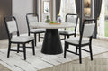 Best Master Tim 5-Piece 48" Round Dining Set with Black and Gray Chairs – TIM01-5PC