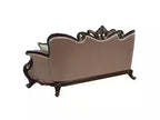 Best master TLR01-2PC 2 pc Regal royal traditional style dark tone fabric dark finish wood Sofa and Love seat set