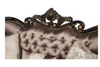 Best master TLR01-2PC 2 pc Regal royal traditional style dark tone fabric dark finish wood Sofa and Love seat set