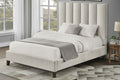Best Master Serenique Light Beige Channel Tufted Queen Platform Bed – TLR60Q